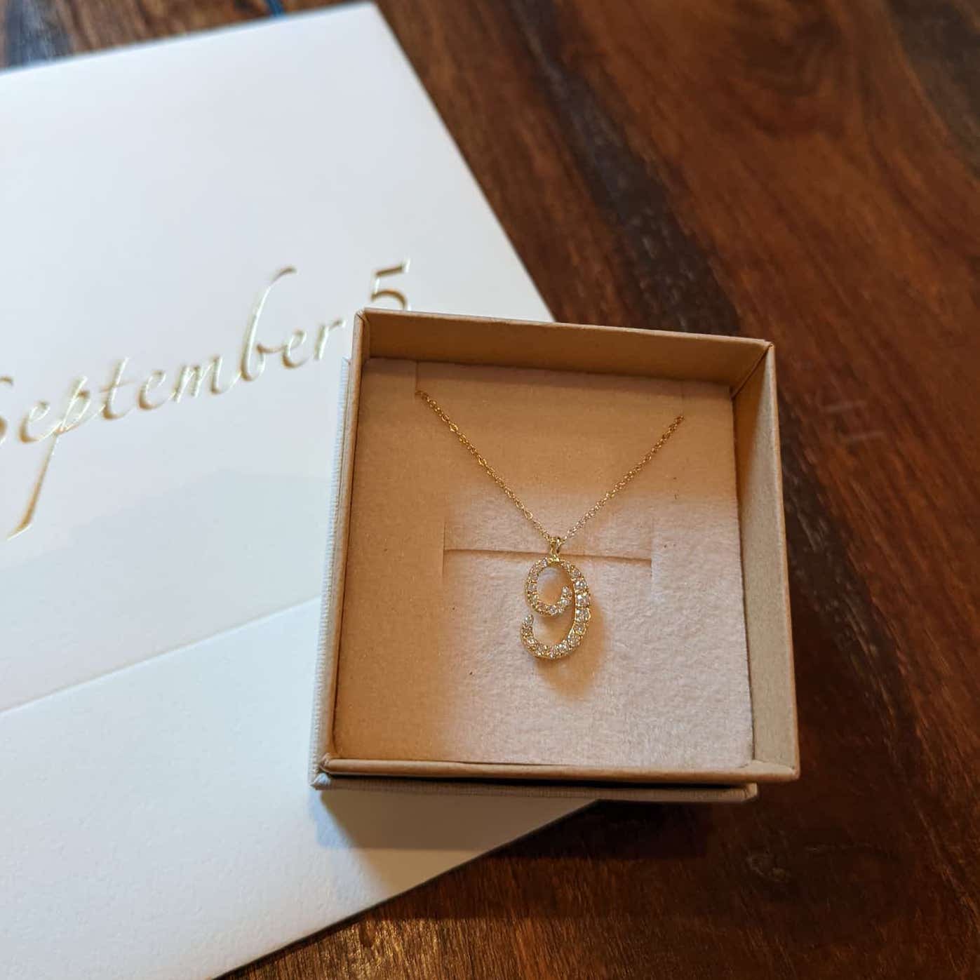 数字ネックレス9番の小さめをご希望のお客様