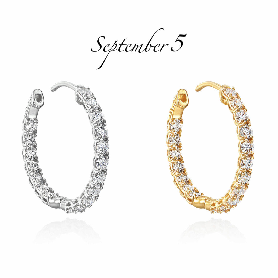 ダイヤモンド<br>エアリーフープピアス