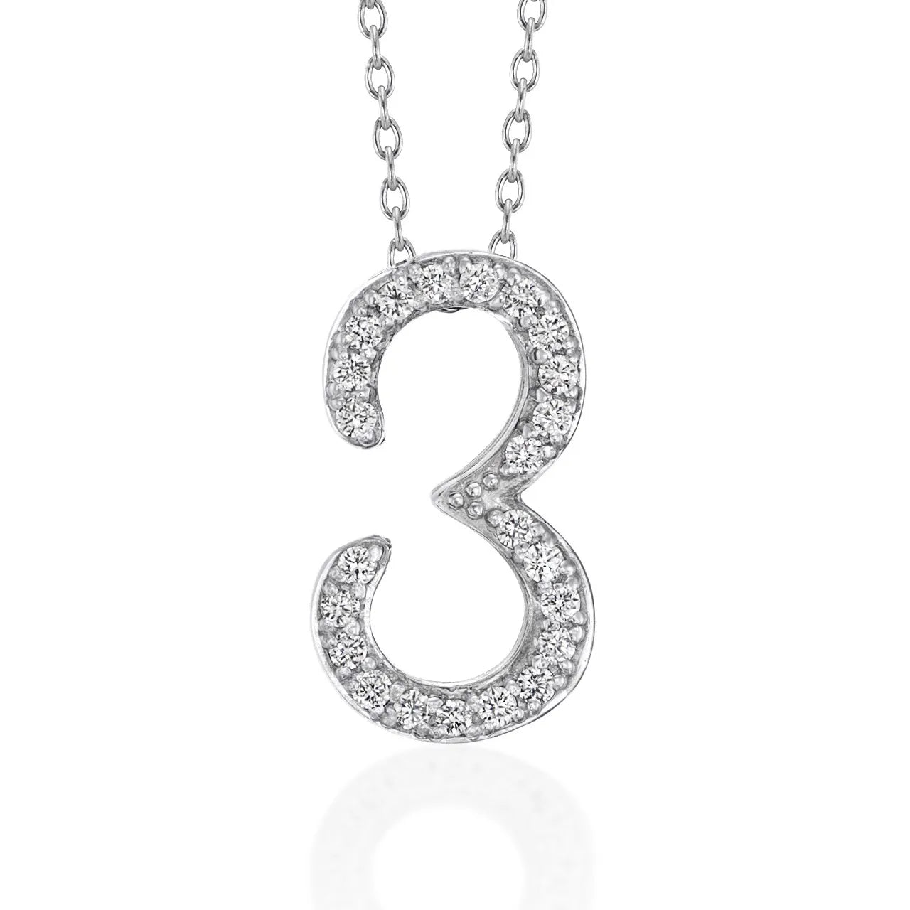 Number Necklace - 3 -three