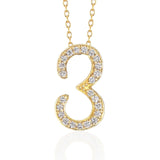 Number Necklace - 3 -three