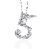 Number Necklace - 5 -five
