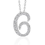 Number Necklace - 6 -six