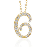 Number Necklace - 6 -six