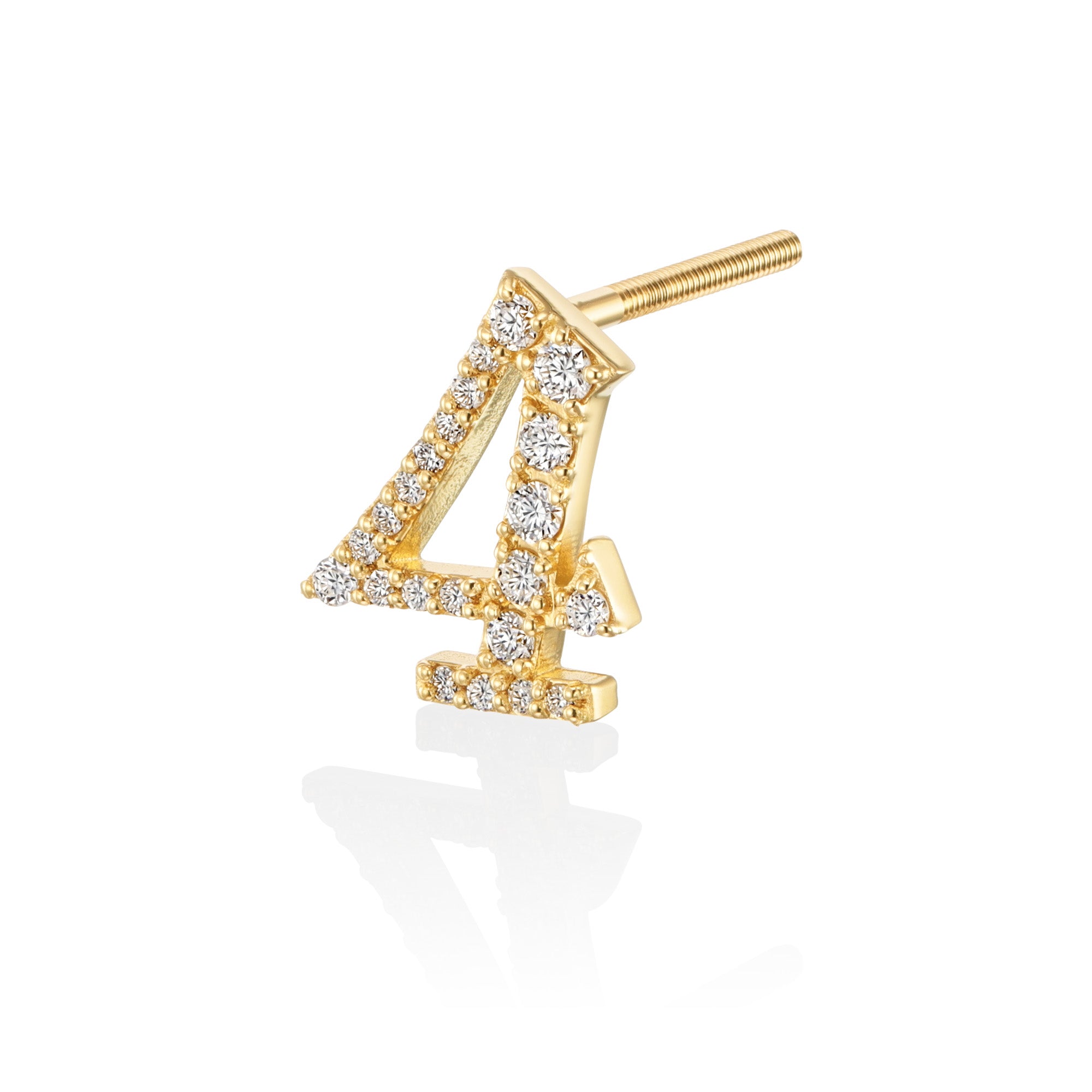 ナンバーピアス Number Earring-4-four