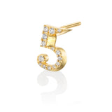 ナンバーピアス Number Earring-5-five