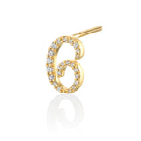 ナンバーピアス Number Earring-6-six