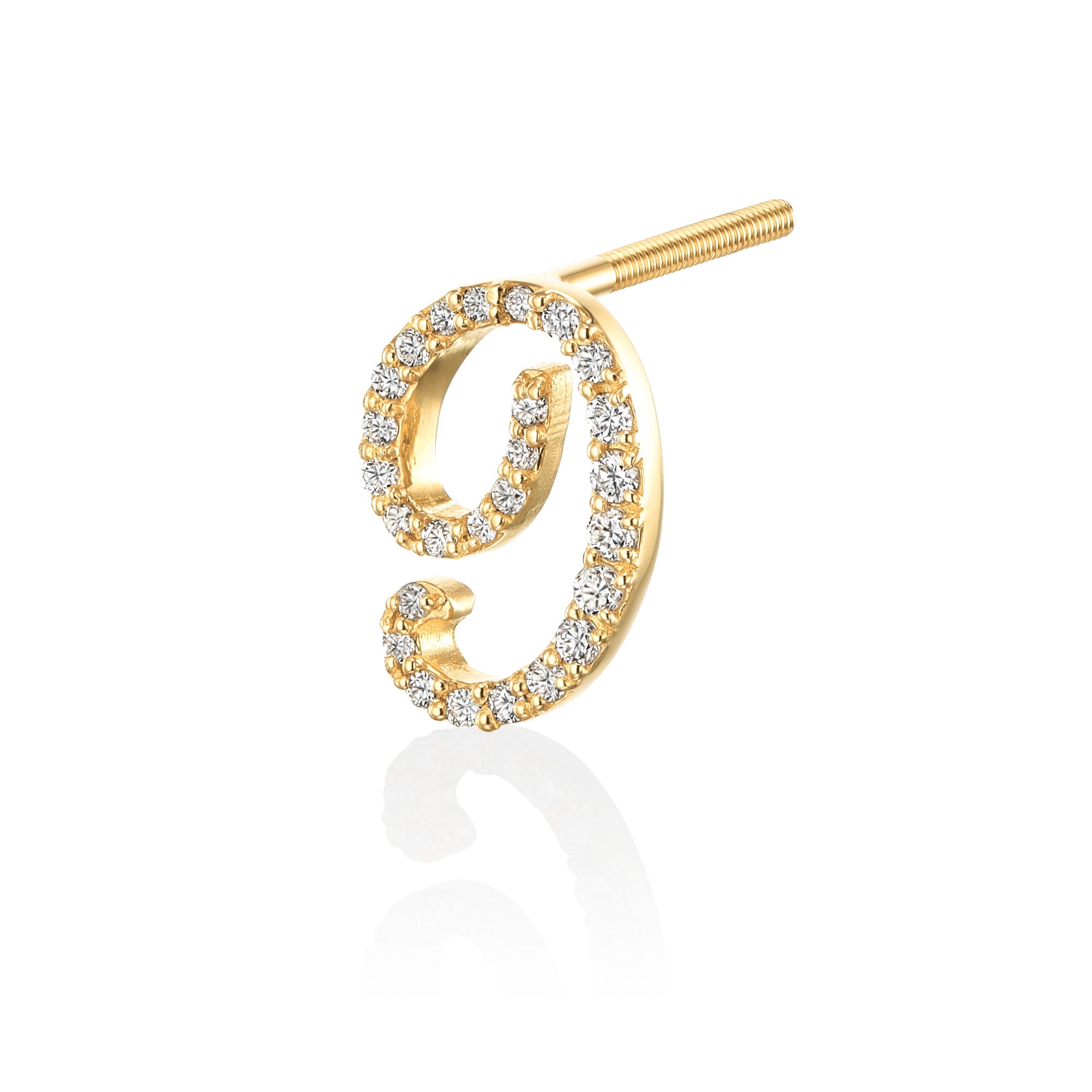 ナンバーピアス Number Earring-9-nine
