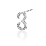 ナンバーピアス Number Earring-3-three