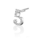 ナンバーピアス Number Earring-5-five