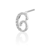 ナンバーピアス Number Earring-6-six