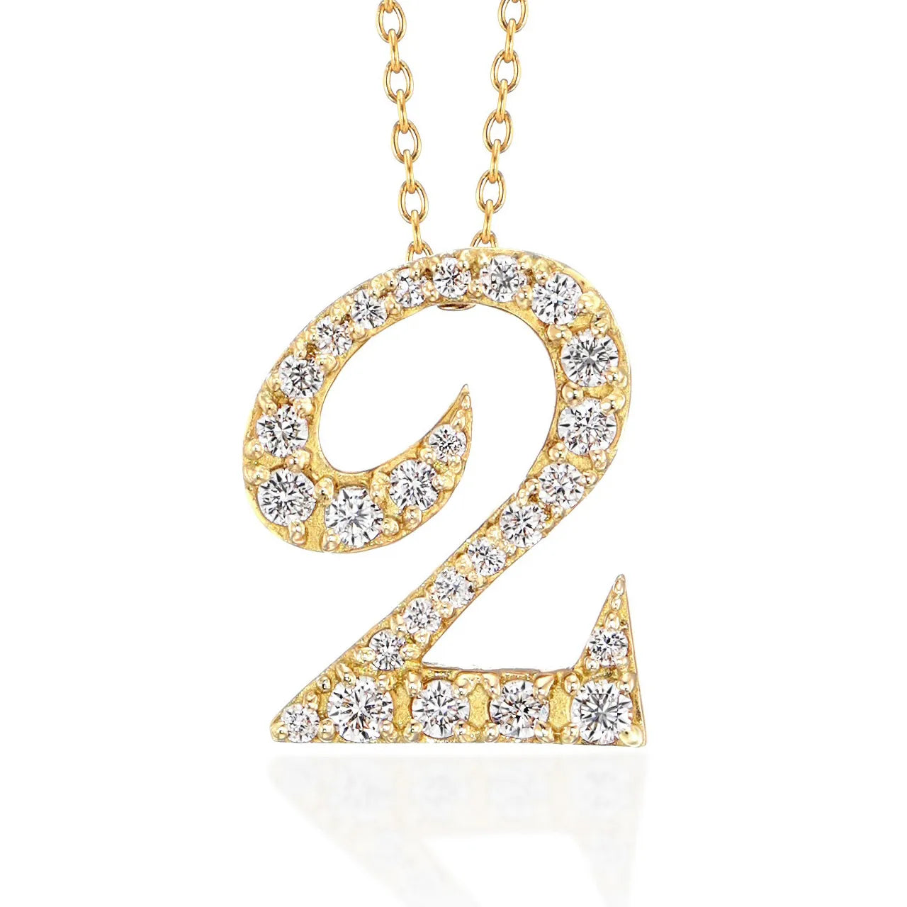 Number Necklace - 2 -two