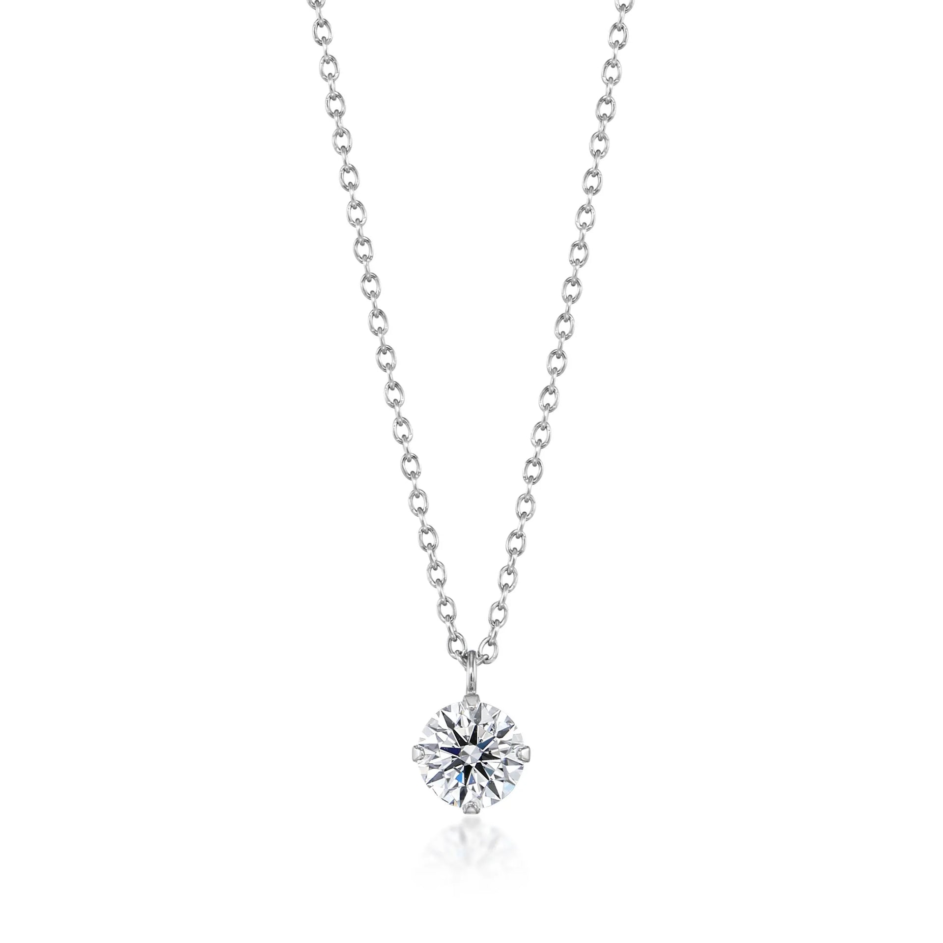 一粒ダイヤネックレス Prong Setting Necklace - 0.5ct – September5
