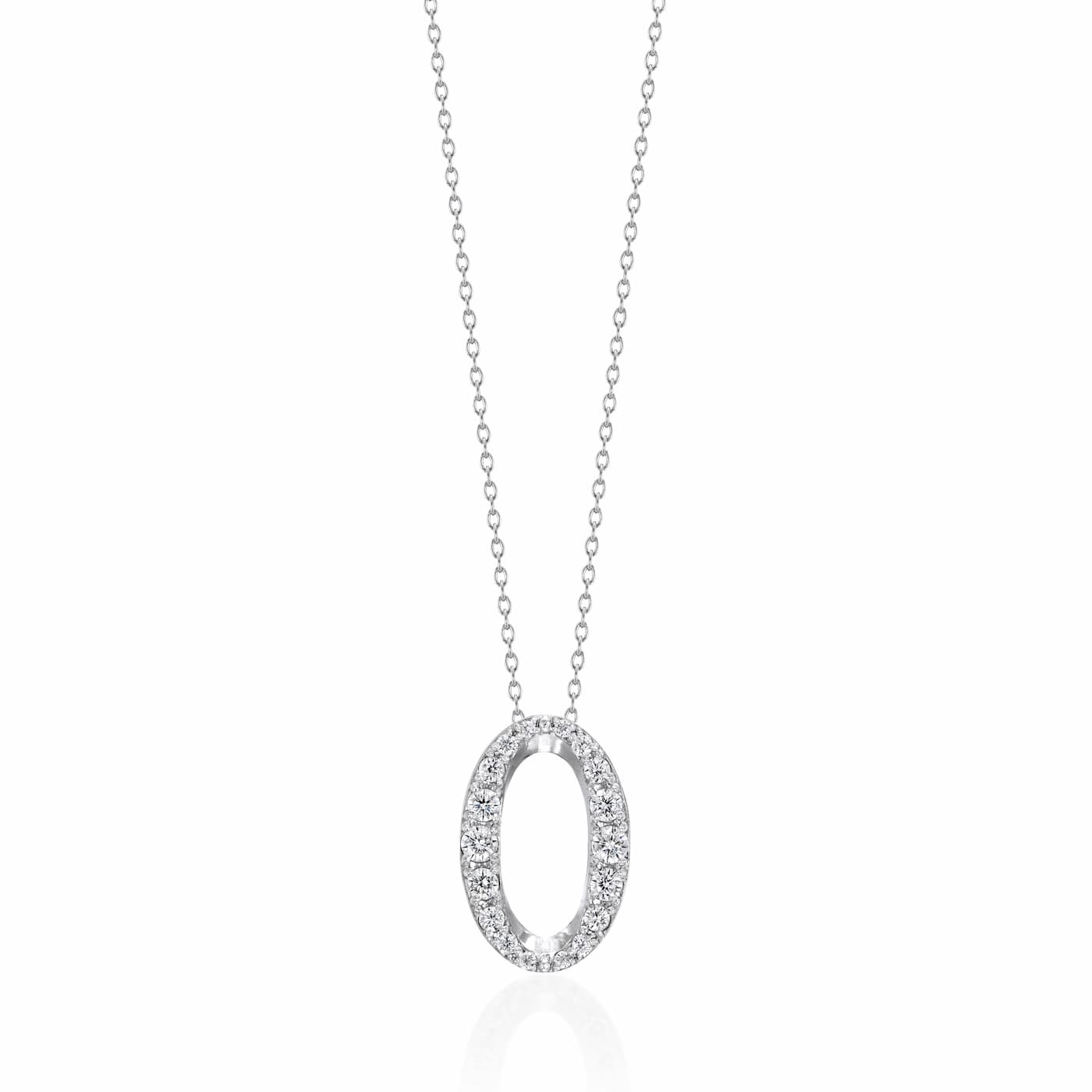 ラボグロウンダイヤモンド専門店『september5』のナンバーネックレス（数字ネックレス）数字０の形のプラチナネックレス